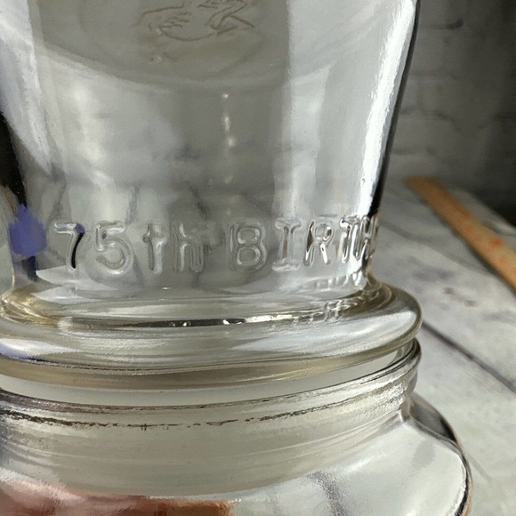 Mr Peanut Planters Jar Glass Vintage 1991‎ 75th Anniversary Top Hat Monocle 9.5” - Picture 3 of 11